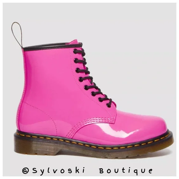 💖DR MARTENS 1460 WOMEN'S PATENT LAMPER LEATHER LACE UP BOOTS 💓💓💖💖NWT - Picture 4 of 13